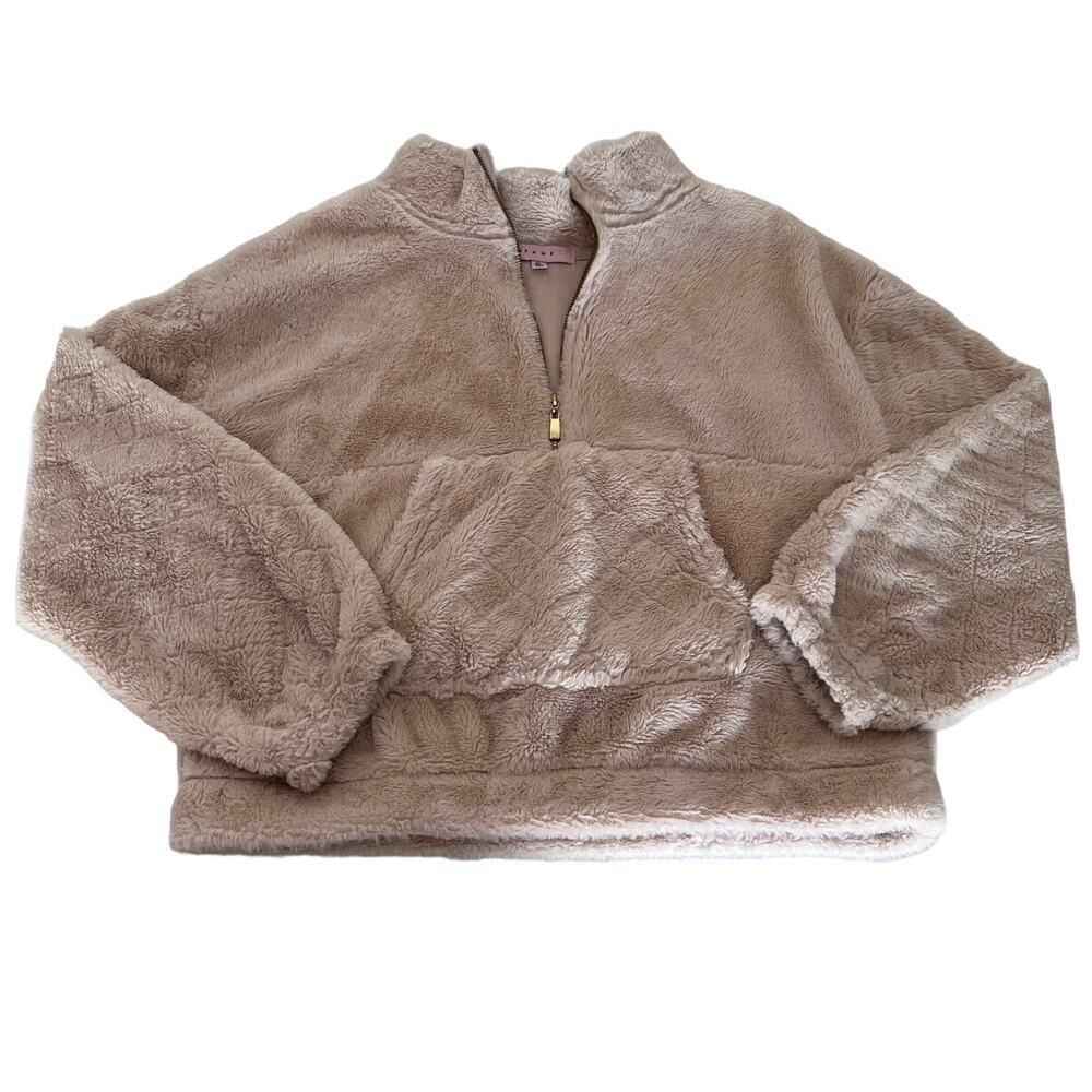 Crave Fame Beige Half Zip Pull Over Comfy Sweater- XL - Picture 1 of 7
